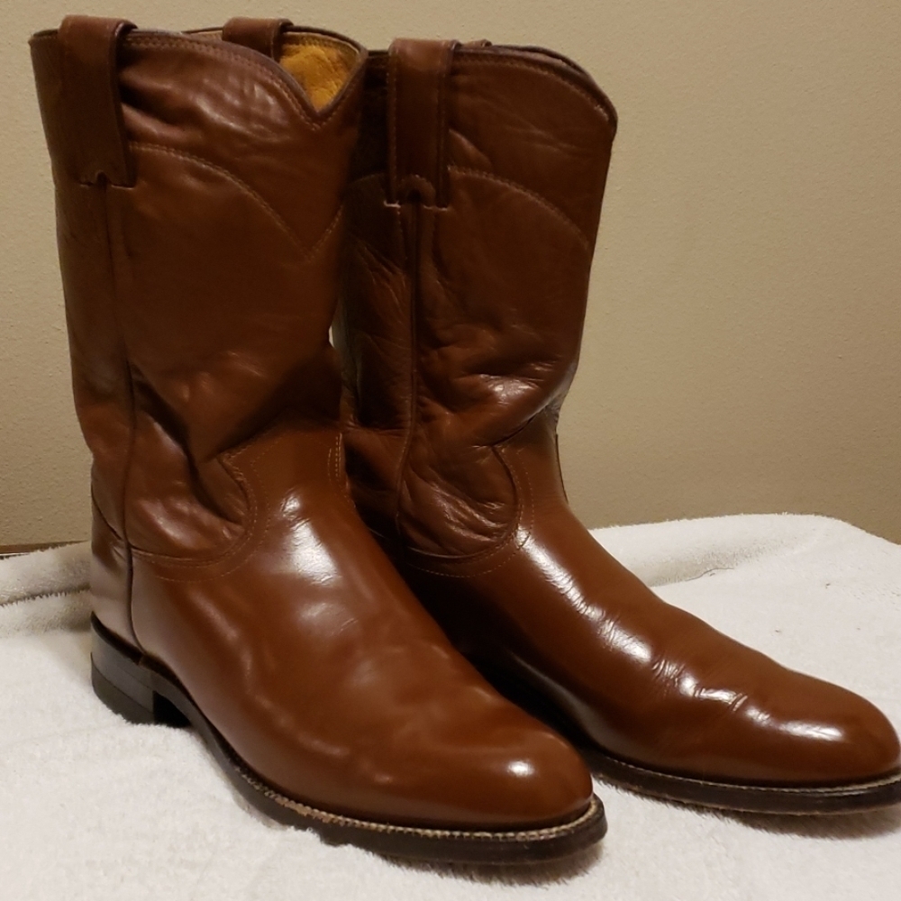 Justin leather brown boots classy